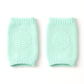 Knit woolen mint green leg warmers for toddlers with knee padding