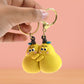 Colorful Cute Cartoon Couple keychain set hugging each other