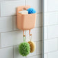 Utility organizer wall mount with hooks for keys and cables