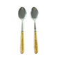 Kitchen spoon set of 2 with glitter handle design for daily dining and parties