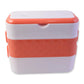 Electric lunch box with secure locking lid preventing leaks