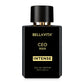 Masculine fragrance spray bottle with sleek matte black design
