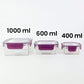 Transparent stackable food storage containers with secure lids