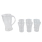 Elegant design lemon jug set with spill-resistant lid and sturdy handle