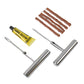 Compact and portable tyre repair kit, ideal for emergency use.