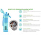 Side view of the sleek Own Hydrate alkaline water bottle design.