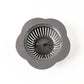 Flower-patterned plastic kitchen sink strainer for trapping debris