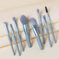 A single foundation brush from the mini makeup brush set, highlighting its dense synthetic bristles.
