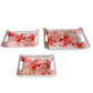 Medium-sized rectangular plastic serving tray showcasing its patterned surface.