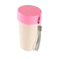 A hot beverage steaming in a hydrozilla portable coffee mug, highlighting its heat retention.