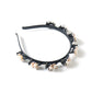 Girls floral headband with pearls for festive occasions