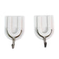 Bathroom organization with an adhesive hook securely holding a towel.