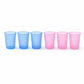 Close-up of durable plastic beverage glasses