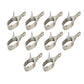 IronHold branded stainless steel clothespins for secure outdoor laundry.