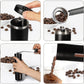 Detailed view of the Siplix manual coffee grinder's components, including its handle.