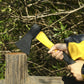 Compact hatchet axe, ideal for camping and outdoor expeditions.