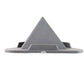 Grey desk mobile stand holding a tablet for easy viewing