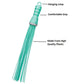 Compact plastic hard bristle broom, shown from a side angle, ready for cleaning.
