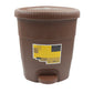 Top-down view of the mini pedal dustbin's secure lid, preventing odors.