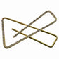 Geometric triangle golden brooch pin enhancing saree style