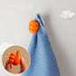 Orange hand-shaped handy hook silicone wall holder for cables