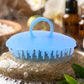 Gentle silicone head massage brush with soft bristles