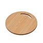 Medium size wooden round chopping board crafted from bamboo
