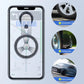 Adjustable magnetic car phone holder showcasing its multi-angle viewing capability.