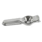Manual citrus juicer with ergonomic handle and rust resistant finish