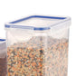 Close-up view of an Organivo airtight container lid's locking mechanism.