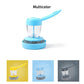 A close-up of the scrub bristles on the soap dispenser, suitable for various surfaces.