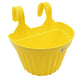 Close-up of a UV-stabilised plastic hanging planter showing its sturdy hook.