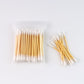Zero-waste wooden cotton buds in a resealable pouch for convenience