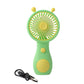 Small cartoon style mini fan for outdoor and travel use