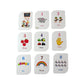 Number flashcards ready set count design with safe rounded corners