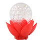 Close-up of Crystal Ball Lotus LED Decorative Light with multi-color illumination
