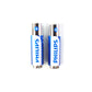 Pack of 2 alkaline AAA batteries for household electronics