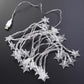 Festive USB powered star string LED lights creating warm ambiance