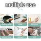 Kitchen cleaning wipe effortlessly polishing a glass surface, leaving it streak-free.