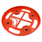 Chrome-plated stainless steel detail on gas cylinder trolley frame