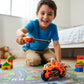 Side view of kids' launcher racing bike toy showing detailed design