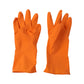 Reusable medium orange rubber gloves for household use