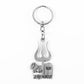 Mahakal Trishul Keychain showcasing its polished finish and intricate detailing.
