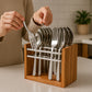 Detailed view of stainless steel cutlery set pieces