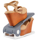 A pair of shoes comfortably placed in an adjustable shoe organizer, ready for compact storage.
