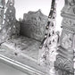 Intricately engraved silver finish Jhula for Laddu Gopal idols