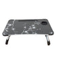 Multi-angle view of the foldable laptop table showcasing its sturdy design and features.