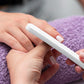Perfectly shaped fingernails after using professional nail shaper