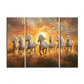 Bedroom wall decor featuring Horses Sunset MDF wall art