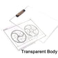 Portable transparent exam pad with ruler, perfect for on-the-go study.